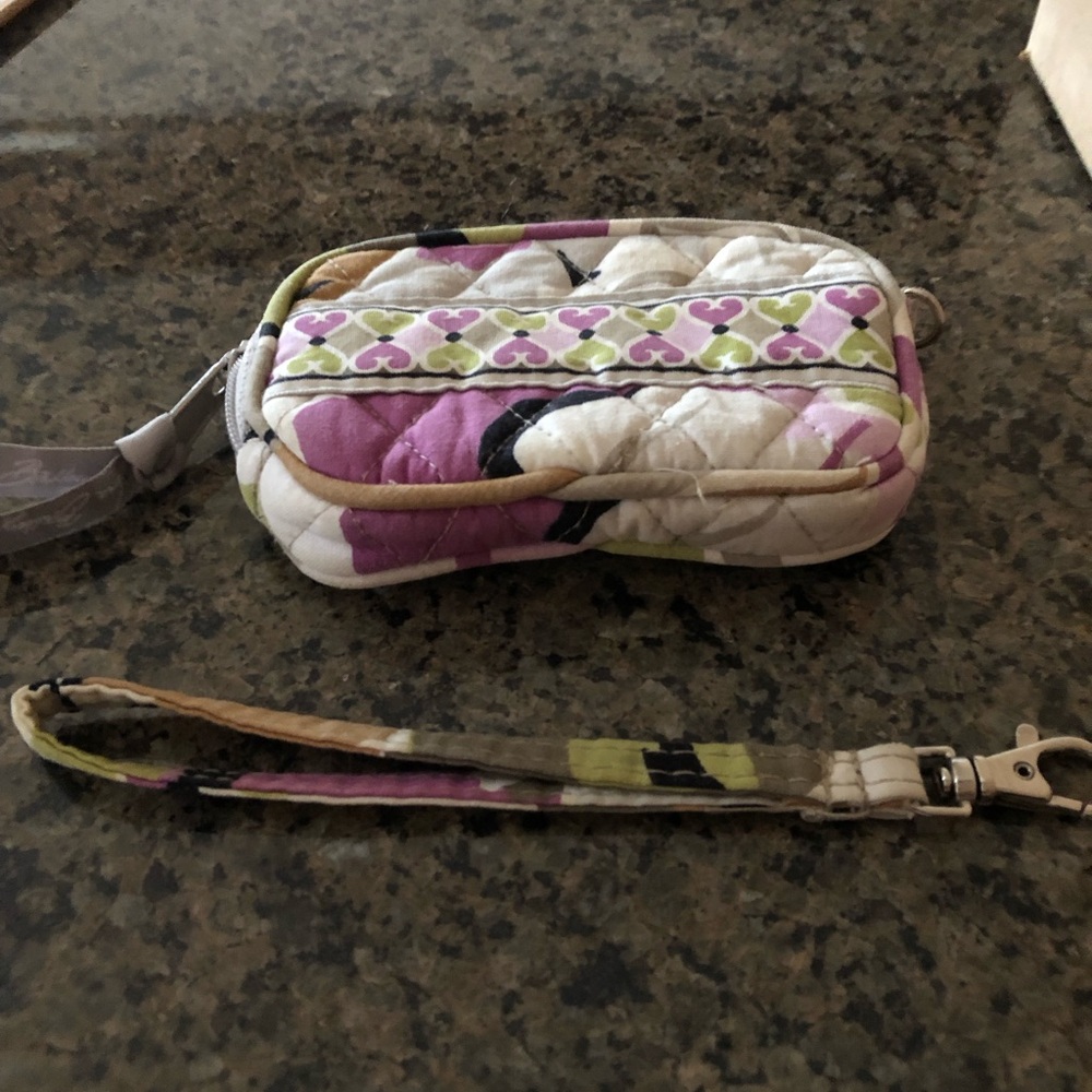 Vera Bradley small zippered wristlet EUC